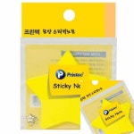 무챠 프린텍 스티키노트 모양스티키 별 50매 접착식메모지 떡 : 무색무취만세