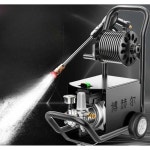 고압세차기  고압호스 세척기 세차장 고출력 분사기 V10 상업용 롤러 20m 고압관 : 스토어구일구