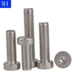 로우 헤드 알렌 볼트 육각 소켓 캡 나사 M4 x 0.7 A2 70 304 스테인리스 스틸 DIN 7984 4mm : GOTOUP