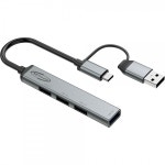 C타입 M1 M2 M3 M4 맥북에어 아이맥 맥미니 USB 멀티포트 허브 2in1 4포트 : 706하우스