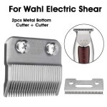 WAHL 헤어 클리퍼 트리머용 교체 블레이드 커터 헤드, 면도기, 이발 살롱 액세서리 세트, 금속 2 개 : 리미상사