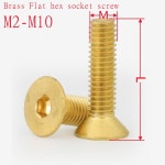 순수 황동 플랫 육각 소켓 카운터싱크 헤드 나사 DIN7991 M2 M2.5 M3 M4 M5 M6 M8 2 개20 개 : GOTOUP