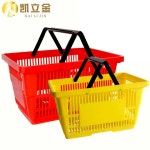 마트 장바구니 바구니 개 짐옮기기 슈퍼 미니 바퀴 접이식 쇼핑 중형 레드 : 다열크