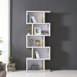 모던디자인 5단책장 좌우 거실전면책장 내추럴컬러 북케이스800 : 제임스리빙홈