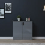 800 소형 하이그로시 신발장 낮은 개인 양문도어 슬림 신발정리장 : 제임스리빙홈