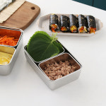 작은바트본통 뚜껑 김밥재료통 대파통 스텐용기 보관용기 스텐바트 : 기린피플