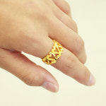 대우사 순금 24K 7.5g 11.25g 세련된 하트반지 : 대우사