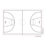 농구장 스포츠 코칭 전략 작전판 자석형 시안제작 60 x 90 : 칠판나무