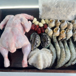 몸보신 최강 명품 해신탕 원기회복 영양가득 풍성한 보양식 생닭 전복 새우 쭈꾸미 칼국수 : 보비안