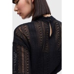 프레드페리 FRED PERRY 재팬 우먼스 시스루 코튼 반팔셔츠 블랙 G7135 : 쥬바체