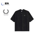 프레드페리 FRED PERRY 재팬 우먼스 시스루 코튼 반팔셔츠 블랙 G7135 : 쥬바체