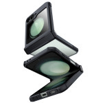 커버72 포스엣지 투명 하드 범퍼 갤럭시 케이스 투명+블랙, 갤럭시Z 플립5 : 커버72