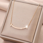 스마일라인 써지컬스틸목걸이 로즈골드목걸이 : 꽃틔움 KKOTIUM