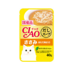 [IC-213] 이나바 챠오 다시스프 파우치 고양이 간식 닭가슴살+가리비관자, 40g, 1개 : 페톰스