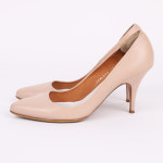 [중고명품엘림] 메종마르지엘라 베이지 포인트토 38 하이힐 : 중고명품엘림