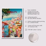 꽃 포스터 아름다운  도시 풍경과   벽 아트 캔버스 페인팅 친구 선물 거실 장식 : 쇼핑커넥션