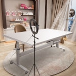 높이조절 방송테이블 대형테이블 일자테이블 대형책상 컴퓨터테이블 : 아라타마켓