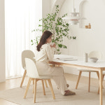 발렌 고무나무 원목 카페 디자인 인테리어 식탁의자 : 보니애가구