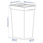 이케아온라인몰 HÅLLBAR 홀바르 휴지통+뚜껑 라이트그레이 35 l 304.202.07 : wallow 왈로
