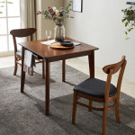 렌토 1인 고무나무 원목 식탁, 서재 의자 : 보니애가구