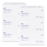 코튼리빙 실크감촉 갑티슈 각티슈 곽티슈 곽휴지 사각 미용 티슈 휴지 250매, 6개 : 코튼 리빙