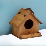 앵무새 집 참새 둥지 마당 정원 원목 나무 짚 야외 하우스 : 엣지존