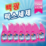 백광 락스세제 750mlx12개 화장실 싱크대 변기 욕실 청소 세제 살균소독제 : 백광락스 트래펑