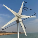 고효율 발전기 영구 자석 풍력 터빈 가정용 농장 보트용 오프 그리드 시스템, 6000W, 12V, 48V : 하루해운