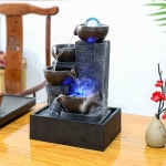 대형 돌분수대 돌가습기 천연가습 장식품 흐르는물 가정용 분수 인공폭포 조경 물소리 미니 돌 도자기 : 루디아픽