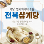 삼계탕현수막 닭 오리 백숙 한방 전복 초계 능이 복날 플랜카드 제작 1 50x50cm : 아이러브현수막