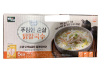 백제 순살 닭칼국수 1.458kg (243g x 6개입) 닭가슴살 함유 칼국수 (고양시, 서울 강서구, 파주시 전지역 무료 직배송) : 당일배송 종결자