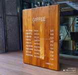 [고급 원목 카페메뉴판]식당 커피숍 키즈 음식점 레스토랑 베이커리 나무 우드 벽걸이 제작 : 카페속의미술관