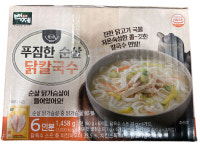 백제 순살 닭칼국수 1.458kg (243g x 6개입) 닭가슴살 함유 칼국수 (고양시, 서울 강서구, 파주시 전지역 무료 직배송) : 당일배송 종결자