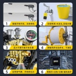 이동식 고압세척기 세차기 모터 자동차 워터건 세차건 전동 분무기 무선 : 브라운페이스