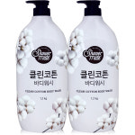 샤워메이트 바디워시 클린코튼 1200ml x 2개 : 지누지누
