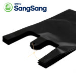 비닐봉투 검정 손잡이 재활용 마트 비닐봉지 쓰레기봉투 15L 32x12x55cm 100장 : 아세아 상자세상