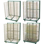 스크린건조대 인쇄 보관대 판화 철망 랙 이동식 철제 건조대 인쇄물 진열 스크린 선반 : 구대사무소