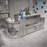 레트로 카운터 복고풍 컨테이너 코너 테이블 안내 1x1x1cm오른쪽막대100x50x110 : 직구전문가막비