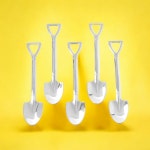 오후의 홈카페 세모 삽모양 티스푼 5p 선물 세트 스테인리스 스텐 미니 다과 디저트 커피 : 오후의 홈카페