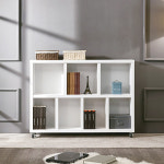 PNP H-H6273 7칸 2단 바퀴형 책장 1200 멜리오 국내산 바퀴 3.6T 안정감 : 헤니스