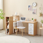 PNP H-C3450 3단 책장 H형 책상 세트 멋스러운 공간활용 책장서랍세트 꼼꼼한 : 헤니스