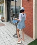 (신상할인) 엠지 멜빵 반바지 : 아우룸AURUM