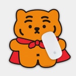 [무직타이거]  히어로 타이거 PVC 마우스패드 (귀여운 캐릭터 마우스패드) : 무직타이거