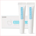 치아 미백 미백제 누런니 치아 착색 화이트닝 자가 원데이 16.5g 2개 : 지둥몰