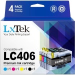 브라더 프린터용 LC406 잉크 카트리지 LC406XL MFCJ4335DW MFCJ5855DW MFCJ4535DW MFCJ LC406 Black Cyan Magenta Yellow : 피치샾