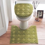 벨메종 변기매트 뚜껑커버 2종세트 항균 탈취 원형무늬 변기천 그린 긴매트 온수뚜껑 세트 : 제이와이컴퍼니2