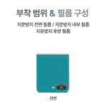 사생활보호 외부 액정 보호필름 갤럭시Z 플립6, 1매입 : 강화유리 사생활 보호 필름