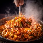 통나무집닭갈비 춘천 닭갈비 밀키트 택배 홈파티 캠핑요리 캠핑음식 넓적다리 양념 야채 세트 : 통나무집닭갈비
