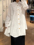 비비안웨스트우드 레드라벨 ORB 패턴 로고 포인트 튜닉 셔츠(화이트)842004 / vivienne westwood shirt : 쿄우모