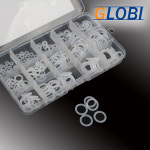 실리콘 고무 오링 세트 내열 패킹 규격 고무링 오일링 바킹 15종 225pcs : 글로비 globi